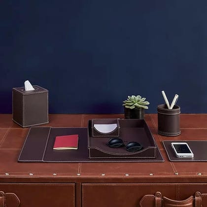 Modella Desktop Set with Mouse Pad Bordeaux-Bordeaux