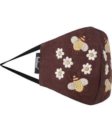 Anekaant - Brown Cotton Mask ( Pack of 1 )