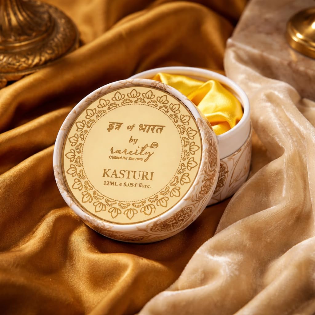Rareity Kasturi Ittar 12ml, Reconnect With Your Roots | Unisex, 12ml, Patchouli Sandalwood Musk Scent