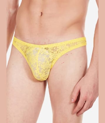 La Intimo Pack of 1 Nylon Briefs For Men's ( Yellow )