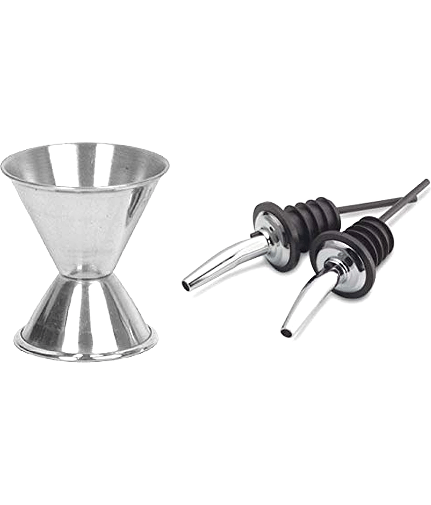 Dynore Silver Stainless Steel Peg Measurer ( Pack of 4 )