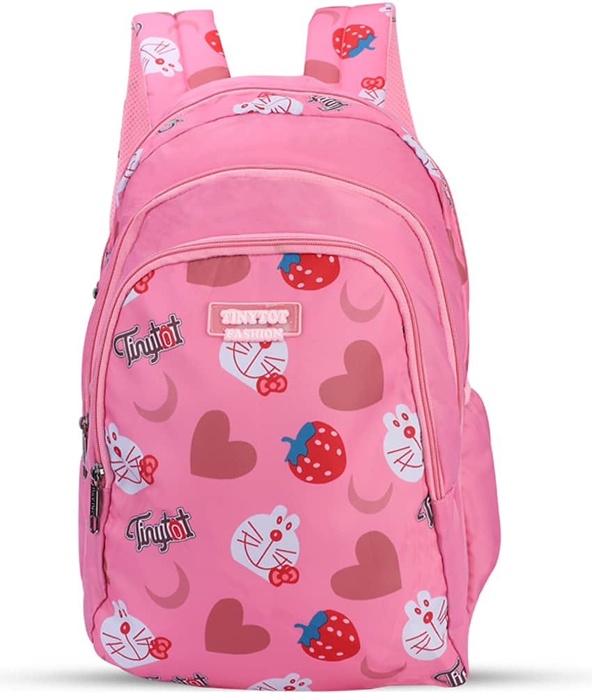 Tinytot Pink Polyester Backpack For Kids