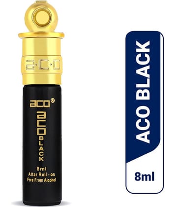 aco perfumes ACO BLACK   Concentrated  Attar Roll On 8ml