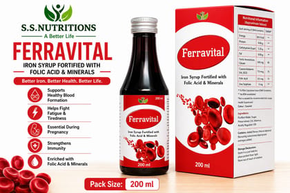 Ferravital Iron Syrup Bottle - 200ml 