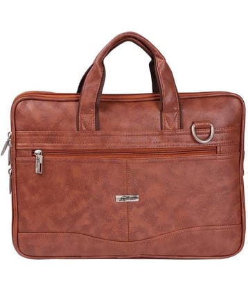 SATURN - Tan P.U Office Bag