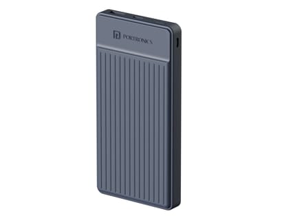 Portronics Luxcell B12 with Micro & Type C input USB Output Port, Micro & Type C Input Port, LED Battery Indicator, Compact and Lightweight - Gray Portronics Luxcell B12 with Micro & Type C input USB Output Port, Micro & Type C Input Port, LED Battery Indicator, Compact and Lightweight - Gray