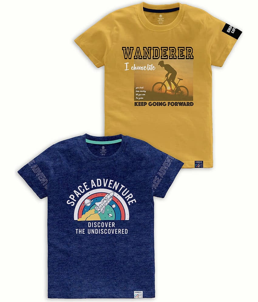 CODEZ Pack of 1 Boys Cotton Blend T-Shirt ( Multi Color )
