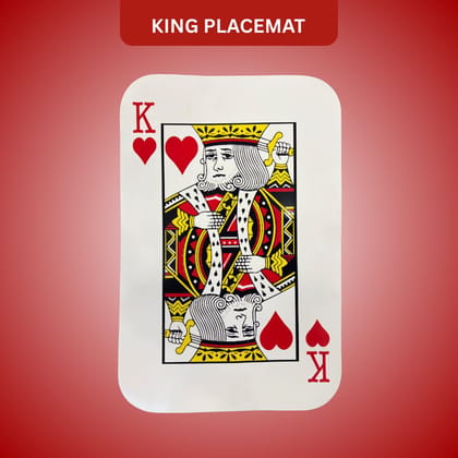 Card Party King Placemat for Table Decor or Cutout for Decoration