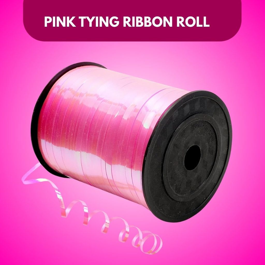 Iridescent Pink Balloon Tying Ribbon Roll - 1PC - Party and Festive Needs | Buy online on ZillyBuy