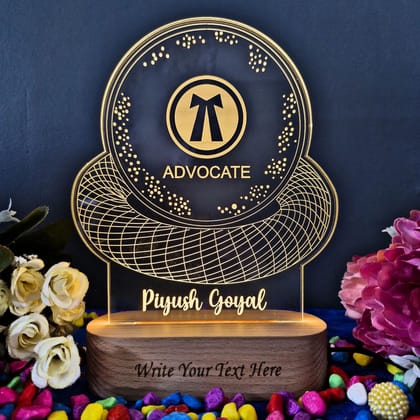 SHAYONA Personalized Advocate Logo Table Led lamp