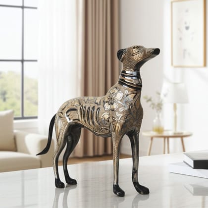 Brass Showpiece Dog Statue (ANMAS049 C)
