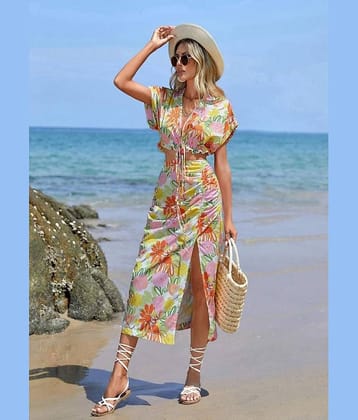 COOL AND CASUAL Women Printed Top With Skirt Co-Ord Set ( Multicolor )
