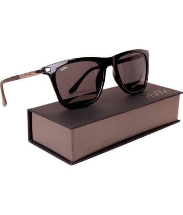 Hexxa Black Square Sunglasses ( Pack of 1 )