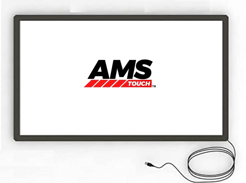 21.5" AMS Infrared Touchscreen Overlay with Tempered Glass, 10 Finger Multi-Touch Points with Gesture Support, USB-HID Plug & Play