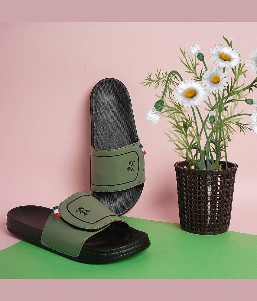 PERY PAO Olive Men's Slide Flip Flop