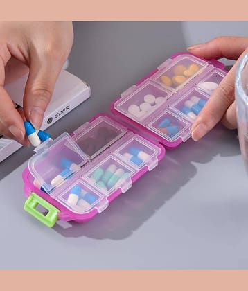 Arni Medicine Pill Box Plastic Multicolor Multi-Purpose Container ( Set of 1 )