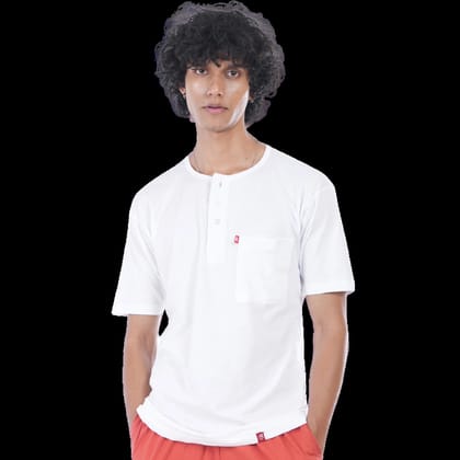 Pure White Henley