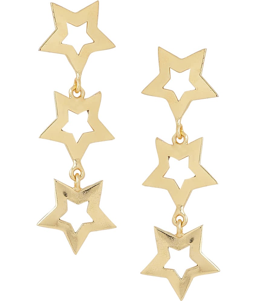 VIRAASI - Gold Danglers Earrings ( Pack of 1 )