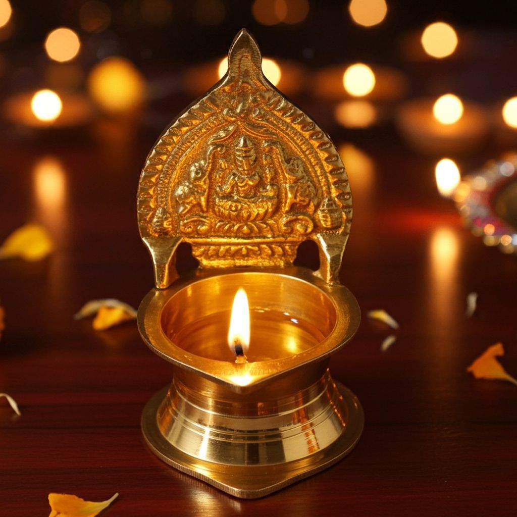 Brass Kamakshi Deepak No. 00 (ZMAS392 B)