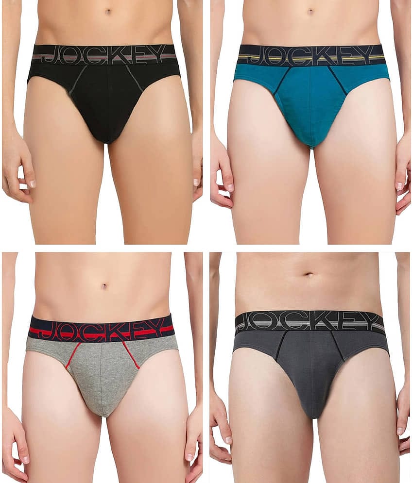 Jockey - Multicolor Cotton Men's Bikini ( Pack of 4 )