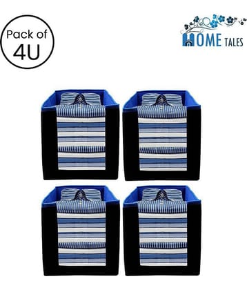 Non-Woven Shirt Stacker & Cloth Organizer,Blue (Pack of 4)