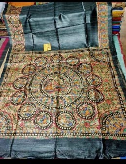 Ghicha Madhubani silk saree