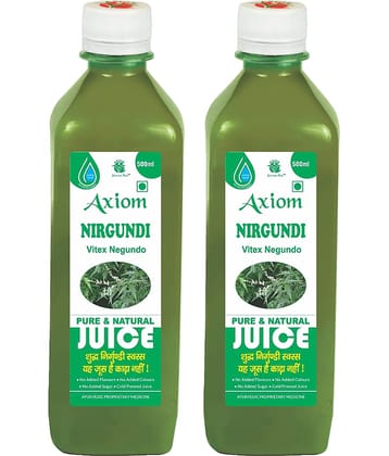 Axiom Nirgundi Juice 500ml (Pack of 2)| 100% Natural WHO-GLP,GMP,ISO Certified Product