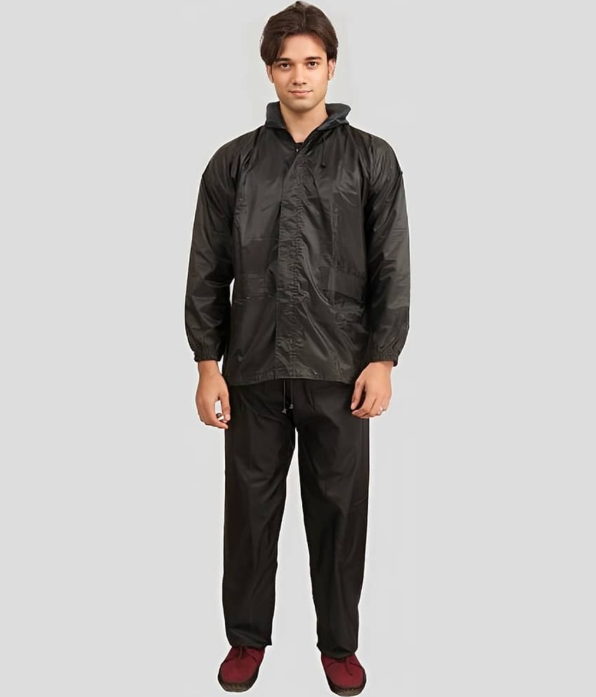 PP Kurtis Black Polyester Men's Rain Suit ( Pack of 1 )