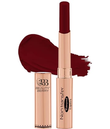 Beauty Berry Deep Maroon Matte Waterproof Crayon Lipstick ( Pack of 1 )