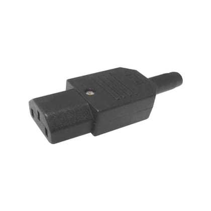 MX-1655 3 Pin AC Female Connector For Computer Supply 10 Amp- Black
