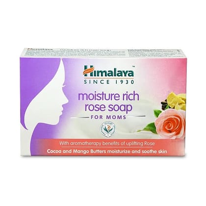 Himalaya Moisture Rich Rose Soap - For Moms, 75 G