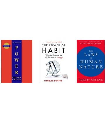 ( Combo Of 3 Books ) The Concise 48 Laws Of Power & The Power Of Habits & The Laws of Human Nature - English Paperback Book By Robert Greene , Charles Duhigg )