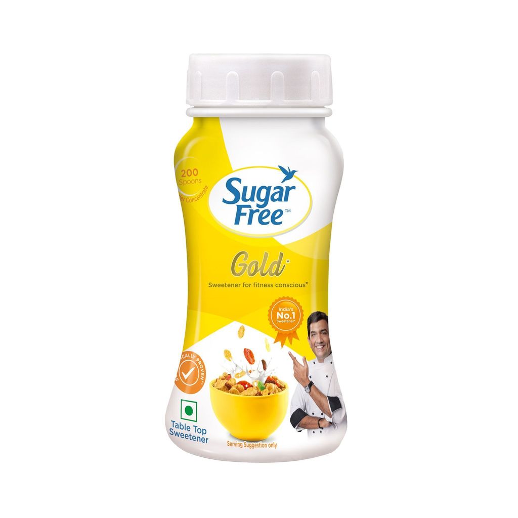 Sugar Free Gold, 100g, Jar| Equivalent to Sweetness from 2kg Sugar| India s No.1 Sweetner| Sweet like Sugar with Low Calories| Scientifically Proven & Tested