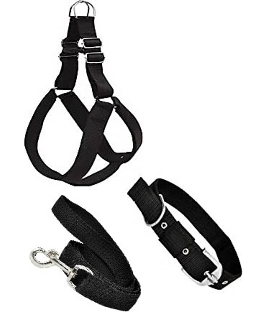 Smart Doggie Combo Pack Of Padded Chest Belt , Collar and Lead For Your Pet Dogs (1 inch)