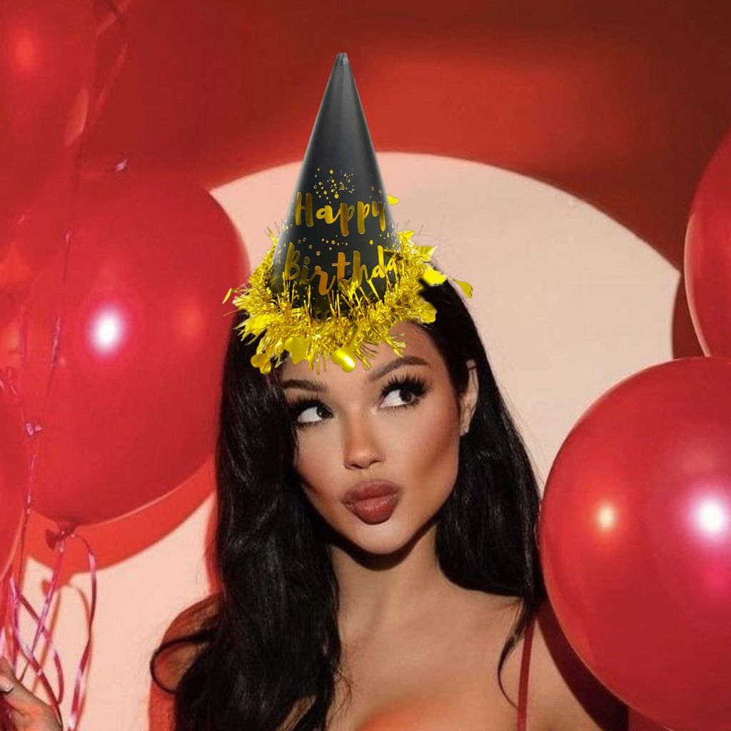 Black & Gold Happy Birthday Caps, Birthday Hats for Kids and Adults-Pack of 1