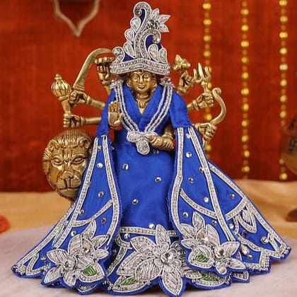 Saawan Sugandh Royal Blue Lehenga Patka-With Shringar / 2 inch