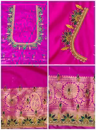 Floral Print Fabric Blouse Pieces