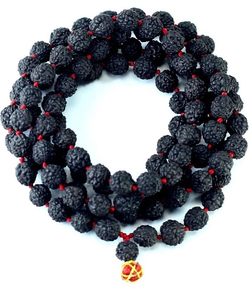 Black Rudraksh Mala 15 cm (Pack of 1)