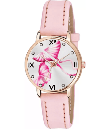 AQUA BLISS - Pink Leather Analog Womens Watch