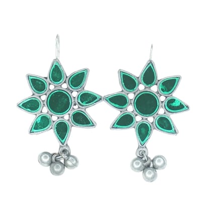 Stunning Oxidized Earrings in Brass and Silver