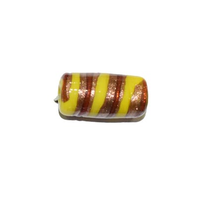 Beadwaala Handmade Fancy Lampwork Glass For Jewelry Making. (Tube) SFL-196-Per Packet 25 Pcs / 21X11 MM