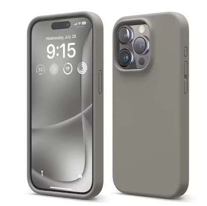 Kozykit Liquid Silicone Case Compatible with iPhone 15 Case, Full Body Protective Cover, Shockproof, Slim Phone Case, Anti-Scratch Soft Microfiber Lining - (Grey) Kozykit Liquid Silicone Case Compatible with iPhone 15 Case, Full Body Protective Cover, Shockproof, Slim Phone Case, Anti-Scratch Soft Microfiber Lining - (Grey)