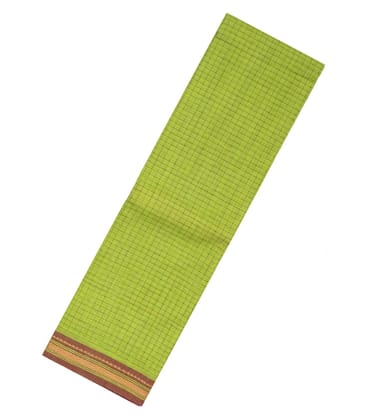 Light Green Handloom Rasipuram Cotton Saree With Checks-RA2382-Light Green
