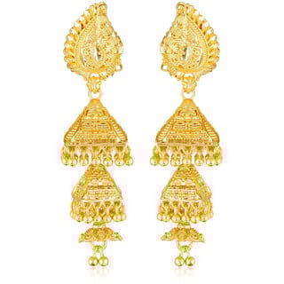 Wedding and Party wear South Screw back Jhumki Earring for Women and Girls  -VFJ1458ERG
