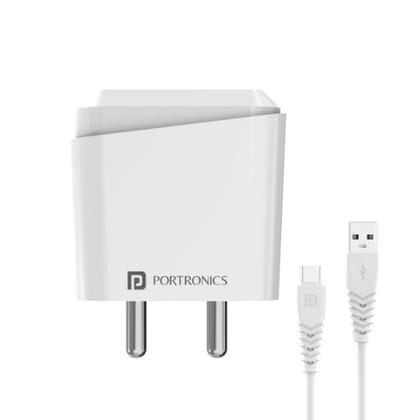 Portronics Adapto USB Fast Charging Adaptor (White)