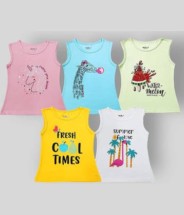 Kuchipoo Pack of 5 Girls Cotton Blend Combos ( Multicolor2 )