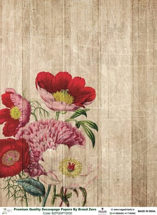 Brand Zero Premium Quality Decoupage Paper Pack of Two - Design Code: BZPQDP10030