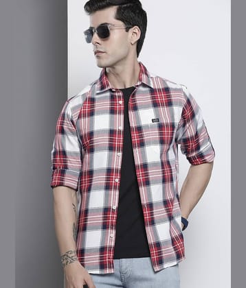 The Indian Garage Co Men Red Comfort Tartan Checks Checked Casual Shirt