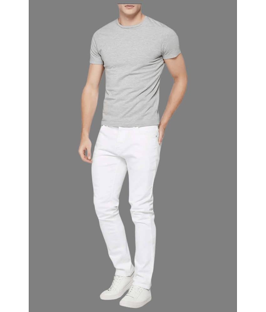 x20 - White Denim Skinny Fit Men's Jeans ( Pack of 1 )