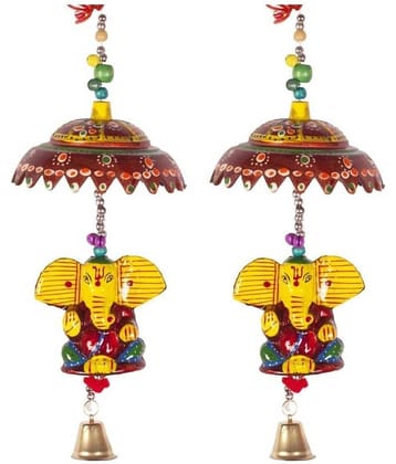Ganesha Wind Chime Showpiece For Wall Decor, Home Decor Ideal For Ganesh Chaturthi, Diwali